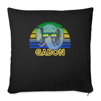 Gabon - Sofa pillowcase 17,3'' x 17,3'' (45 x 45 cm) - black - Front