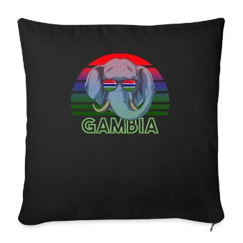 Gambie - Housse de coussin décorative 45 x 45 cm - noir - Devant