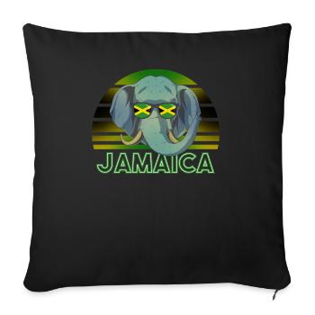 Jamaika - Sofakissenbezug 45 x 45 cm - Schwarz - Vorne
