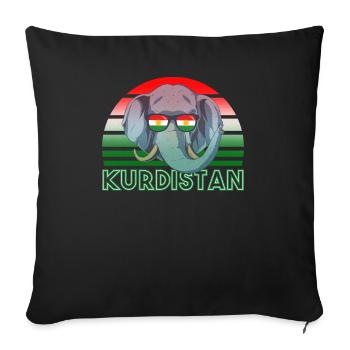 Kurdistan - Sofa pillowcase 17,3'' x 17,3'' (45 x 45 cm) - black - Front