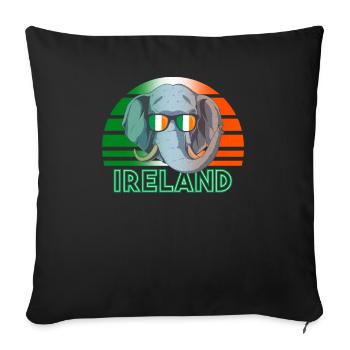 Ireland - Sofa pillowcase 17,3'' x 17,3'' (45 x 45 cm) - black - Front