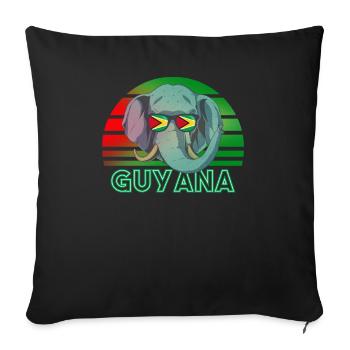 Guyana - Sofa pillowcase 17,3'' x 17,3'' (45 x 45 cm) - black - Front