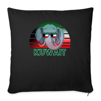 Kuwait - Sofakissenbezug 45 x 45 cm - Schwarz - Vorne