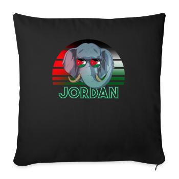 Jordanie - Housse de coussin décorative 45 x 45 cm - noir - Devant