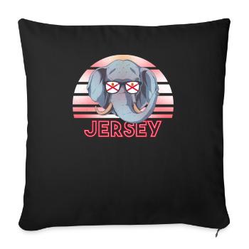 Jersey - Sofa pillowcase 17,3'' x 17,3'' (45 x 45 cm) - black - Front