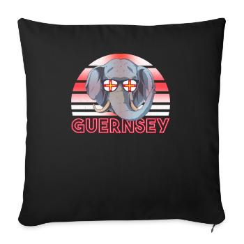 Guernsey - Sofa pillowcase 17,3'' x 17,3'' (45 x 45 cm) - black - Front