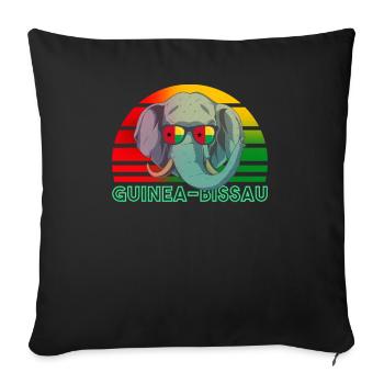 Guinea Bissau - Sofa pillowcase 17,3'' x 17,3'' (45 x 45 cm) - black - Front