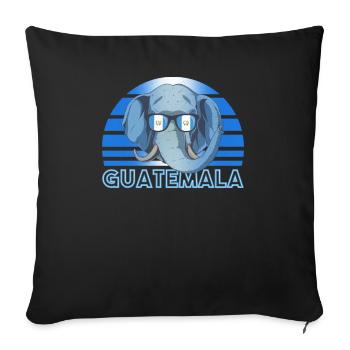 Guatemala - Sofa pillowcase 17,3'' x 17,3'' (45 x 45 cm) - black - Front