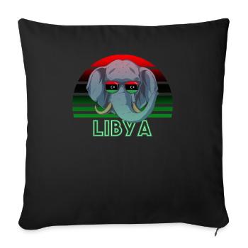 Libyen - Sofakissenbezug 45 x 45 cm - Schwarz - Vorne