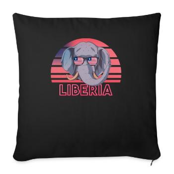 Libéria - Housse de coussin décorative 45 x 45 cm - noir - Devant
