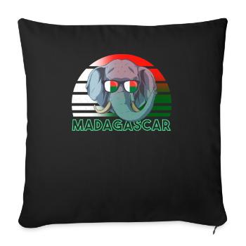 Macédoine - Housse de coussin décorative 45 x 45 cm - noir - Devant