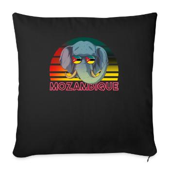 Mozambique - Sofa pillowcase 17,3'' x 17,3'' (45 x 45 cm) - black - Front