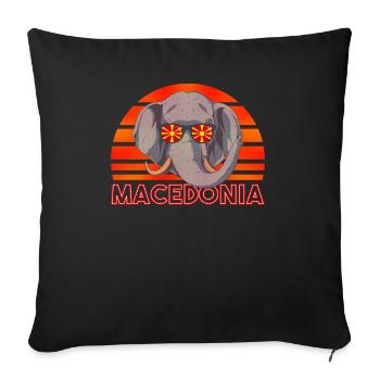 Macédoine - Housse de coussin décorative 45 x 45 cm - noir - Devant