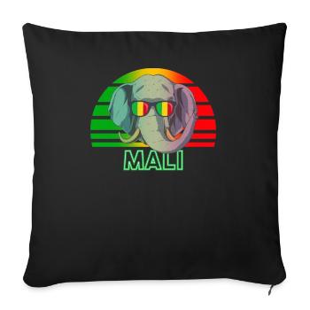Mali - Sofa pillowcase 17,3'' x 17,3'' (45 x 45 cm) - black - Front