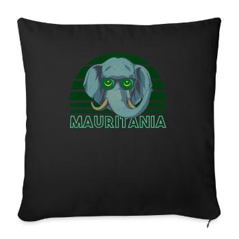 Mauritania - Sofa pillowcase 17,3'' x 17,3'' (45 x 45 cm) - black - Front