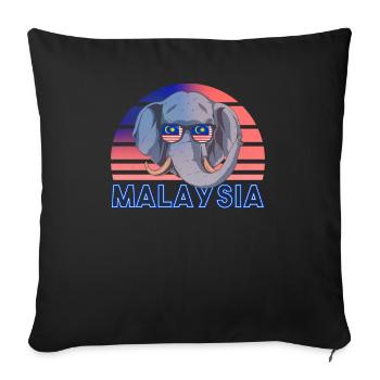Malaysia - Sofa pillowcase 17,3'' x 17,3'' (45 x 45 cm) - black - Front