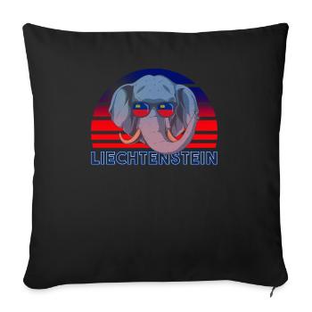 Liechtenstein - Sofa pillowcase 17,3'' x 17,3'' (45 x 45 cm) - black - Front