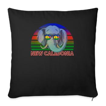 Nouvelle Calédonie - Housse de coussin décorative 45 x 45 cm - noir - Devant