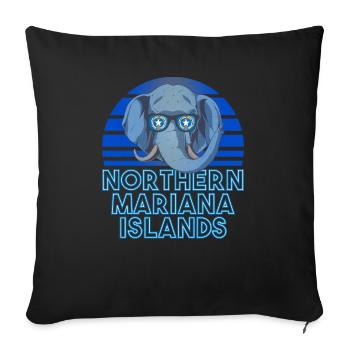 Mariannes du Nord (Îles) - Housse de coussin décorative 45 x 45 cm - noir - Devant