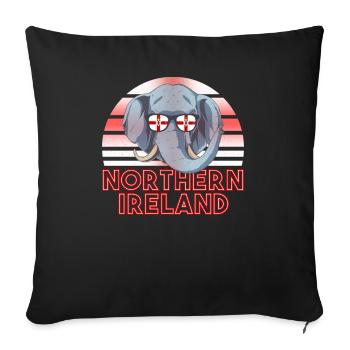 Irlande du Nord - Housse de coussin décorative 45 x 45 cm - noir - Devant