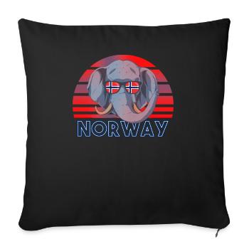Norway - Sofa pillowcase 17,3'' x 17,3'' (45 x 45 cm) - black - Front