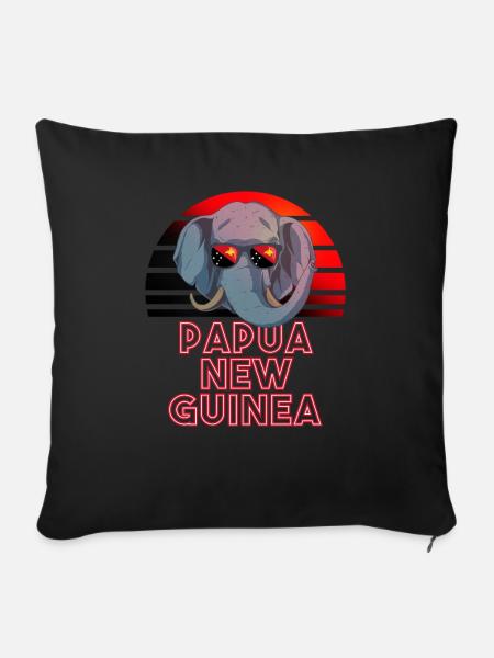 Papua-Neuguinea - Sofakissenbezug 45 x 45 cm - Schwarz