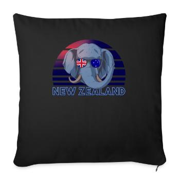 Nouvelle Zélande - Housse de coussin décorative 45 x 45 cm - noir - Devant