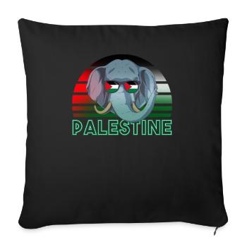 Palestine - Sofa pillowcase 17,3'' x 17,3'' (45 x 45 cm) - black - Front