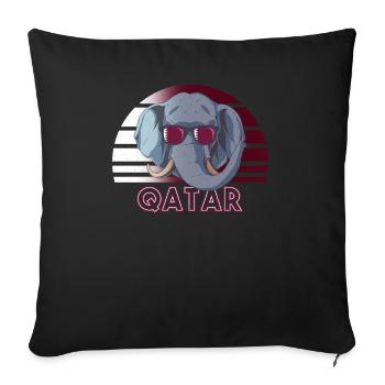 Qatar - Sofa pillowcase 17,3'' x 17,3'' (45 x 45 cm) - black - Front