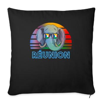Réunion - Sofakissenbezug 45 x 45 cm - Schwarz - Vorne