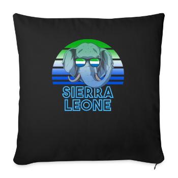 Sierra Leone - Sofakissenbezug 45 x 45 cm - Schwarz - Vorne