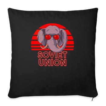 Soviet Union - Sofa pillowcase 17,3'' x 17,3'' (45 x 45 cm) - black - Front