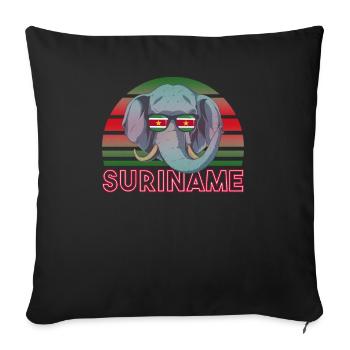 Suriname - Housse de coussin décorative 45 x 45 cm - noir - Devant