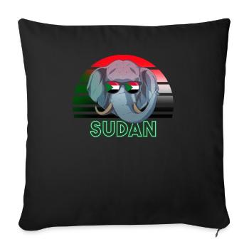 Soudan - Housse de coussin décorative 45 x 45 cm - noir - Devant
