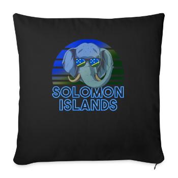 Solomon Islands - Sofa pillowcase 17,3'' x 17,3'' (45 x 45 cm) - black - Front