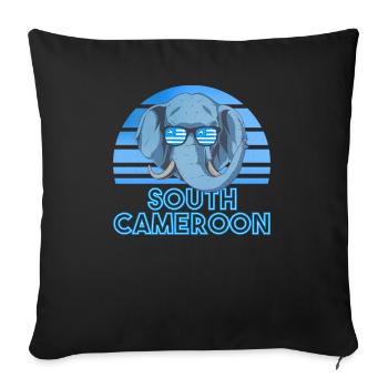Sud Cameroun - Housse de coussin décorative 45 x 45 cm - noir - Devant