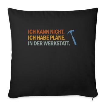 Workshop Plans - For Do-It-Yourselfers and Hobbyists - Sofa pillowcase 17,3'' x 17,3'' (45 x 45 cm) - black - Front
