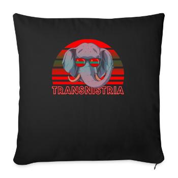 Transnistria - Sofa pillowcase 17,3'' x 17,3'' (45 x 45 cm) - black - Front