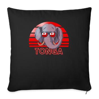 Tonga - Sofa pillowcase 17,3'' x 17,3'' (45 x 45 cm) - black - Front