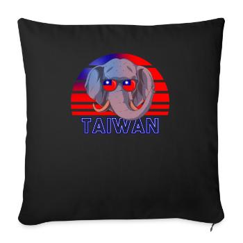 Taïwan - Housse de coussin décorative 45 x 45 cm - noir - Devant
