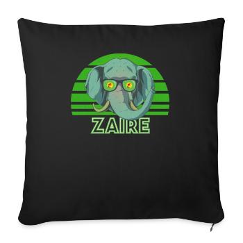 Zaire - Sofakissenbezug 45 x 45 cm - Schwarz - Vorne