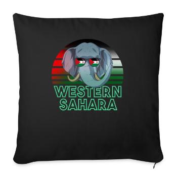 Sahara occidental - Housse de coussin décorative 45 x 45 cm - noir - Devant