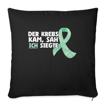 Le cancer est venu voir que j’ai gagné la sensibilisation à la bataille - Housse de coussin décorative 45 x 45 cm - noir - Devant