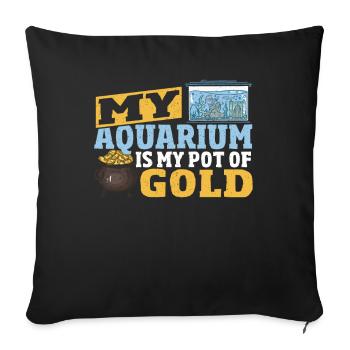 Aquarium Owner Aquarium Fishkeeper - Sofa pillowcase 17,3'' x 17,3'' (45 x 45 cm) - black - Front