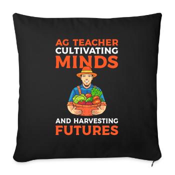 Agriculture Teacher Farm Agriculture Teacher Must - Sofa pillowcase 17,3'' x 17,3'' (45 x 45 cm) - black - Front