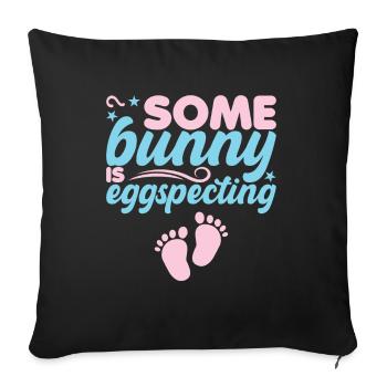 Easter Pregnancy Anouncement Easter Eggs - Sofa pillowcase 17,3'' x 17,3'' (45 x 45 cm) - black - Front