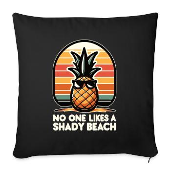 Personne n’aime une plage ombragée Pinapple Retro - Housse de coussin décorative 45 x 45 cm - noir - Devant