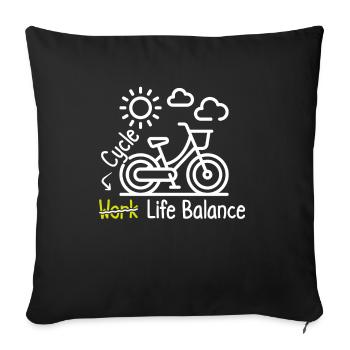 Achieve your work-life balance - Sofa pillowcase 17,3'' x 17,3'' (45 x 45 cm) - black - Front