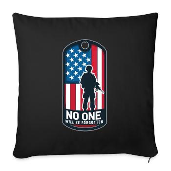 Noone will be forgotten Memorial Day USA - Sofa pillowcase 17,3'' x 17,3'' (45 x 45 cm) - black - Front
