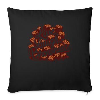 Live Laugh Brownies pour les amateurs de brownies drôle - Housse de coussin décorative 45 x 45 cm - noir - Devant
